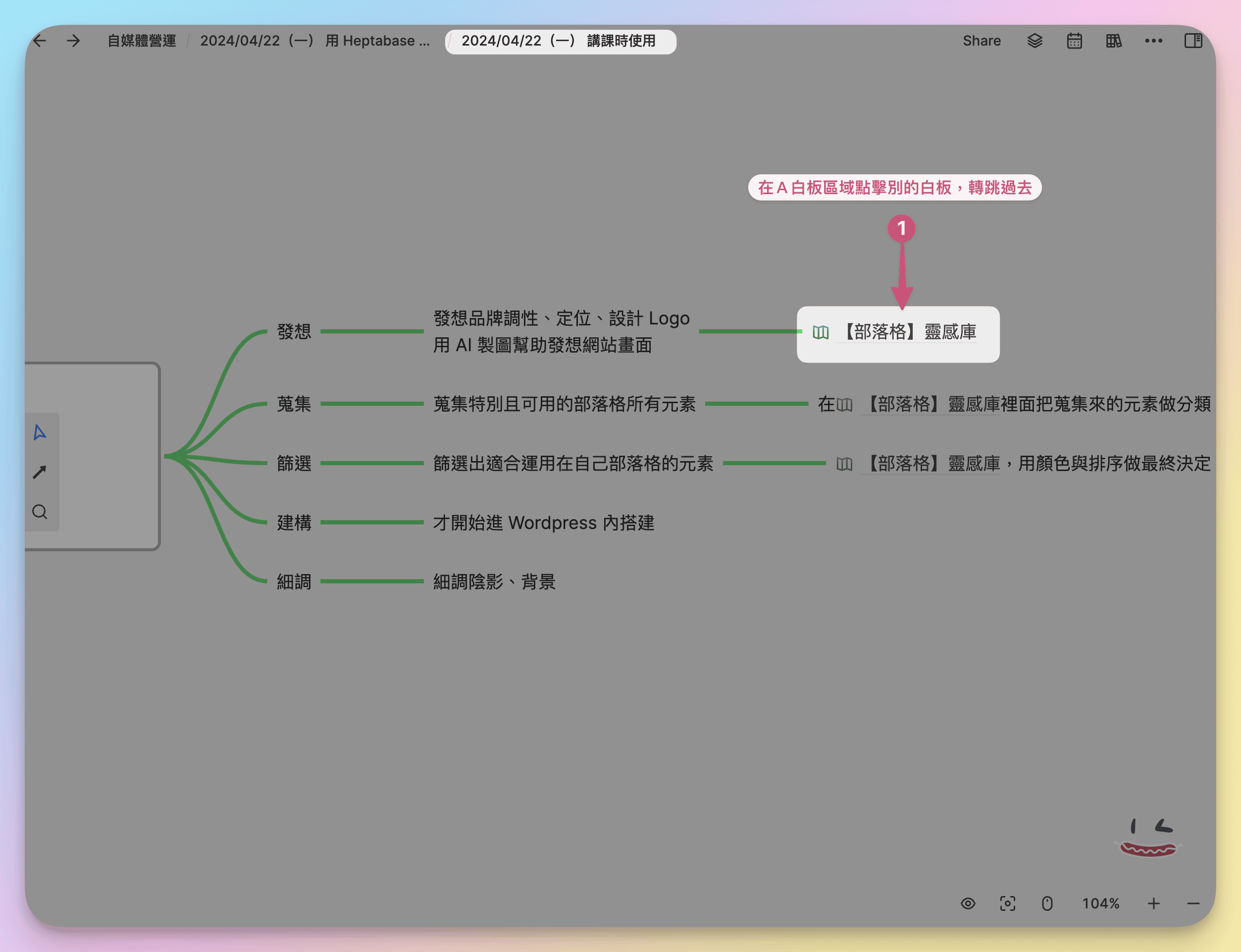 17 Heptabase後退、前進的快捷鍵1