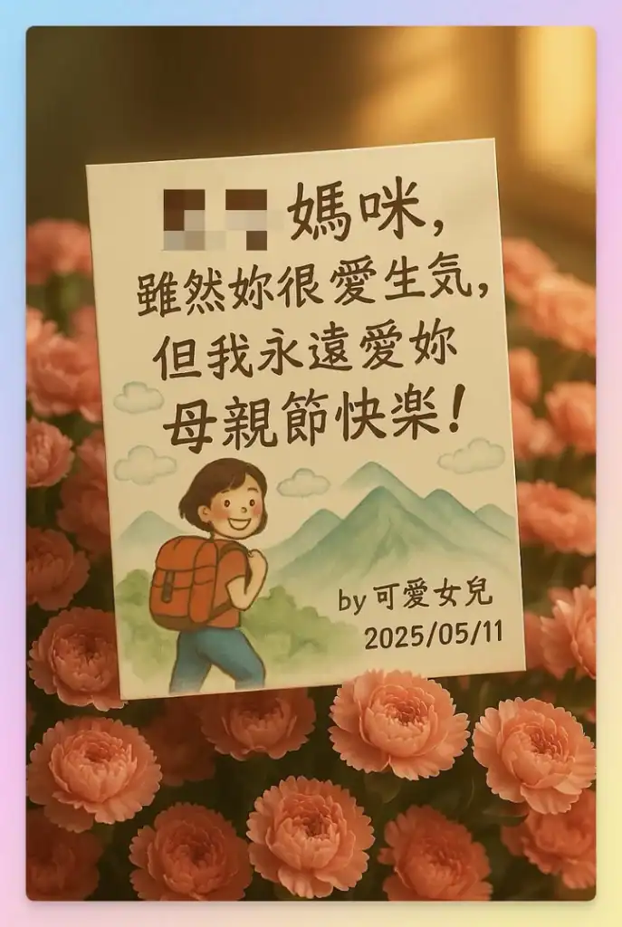 母親節快樂康乃馨溫暖 (1)