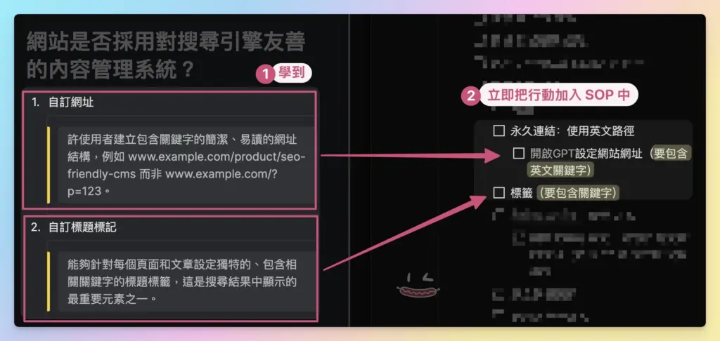 學到立刻把行動加入sop